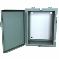 HAMMOND Electrical Enclosure: Steel, 20 in x 16 in x 10 in, NEMA 12/13/3R/4, w/Panel, Solid Cover (MPN 1418N4C10)
