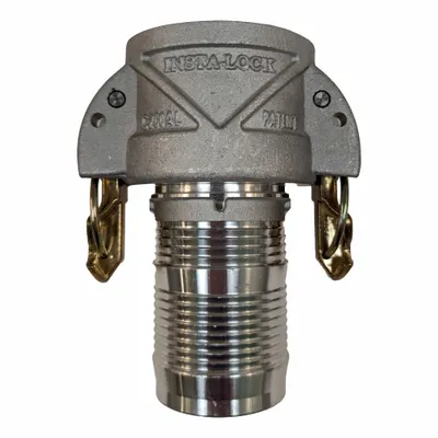 CONTINENTAL Cam and Groove Coupling: 1 in Coupling Size, 1 in Hose Fitting Size, 4 1/4 in Overall Lg - Type C Aluminum Cam & Groove Fittings