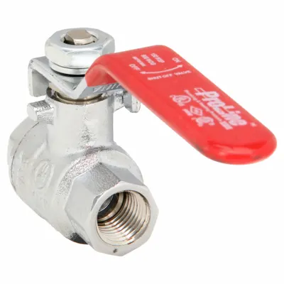OEM Chrome-Plated Brass Ball Valve, 1/4 in, FIP x FIP, Lever Handle - Brass Ball Valves