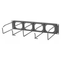 HUBBELL PREMISE WIRING Single Side Horizontal Ring Manager: Horizontal, 2 U, Single Side Sides, HM24