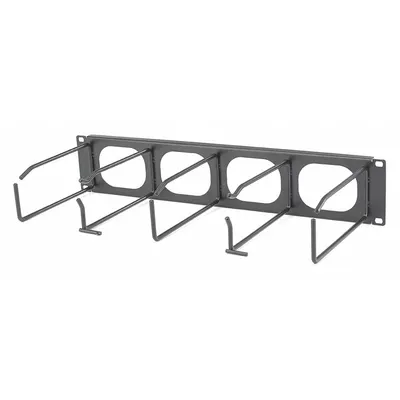 HUBBELL PREMISE WIRING Single Side Horizontal Ring Manager: Horizontal, 2 U, Single Side Sides - Horizontal Ring-Style Cable Managers