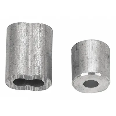 CAMPBELL Oval Sleeves Set with Thimble, 4 Fittings, 1/8 in Rope Dia