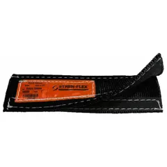This wear pad is a protective accessory for web slings, designed to shield sling surfaces from abrasive wear during lifting operations. It is compatible with sling widths from 1 inch to 2 inches. The pad helps extend sling service life in material handling and rigging applications where sling contact with rough edges or loads occurs.