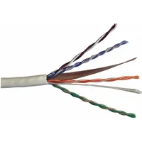 CAROL Category Cable: 1,000 ft Cable Lg, 23 AWG, Riser, White, PVC, Std, CR6.30.02, 6, Unshielded