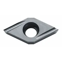 Diamond indexable turning insert for precision finishing of non-ferrous materials such as aluminum alloys, copper, and plastics. Designed for use in CNC lathes to achieve tight tolerances and superior surface finish