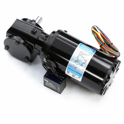 LEESON Gearmotor: Right Angle, Single Output Shaft, PSC, TENV, 43 RPM, 34 in-lb Max Torque - Right Angle AC Gearmotors