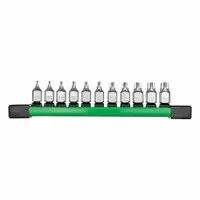 MILWAUKEE 11pc 1/4" Drive Torx Stubby Bit Socket Set: 1 - 25 Pieces, 1/4 in Drive Size, 12 Pieces (MPN 48-22-9533)