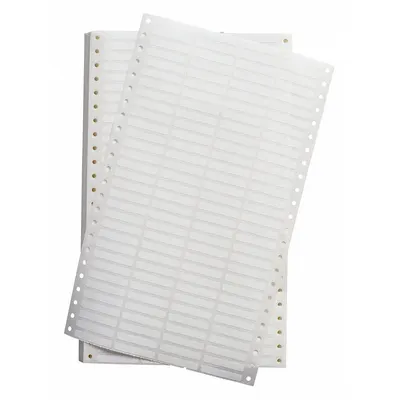 BRADY Dot Matrix Precut Label Sheet, 1/4 in x 1 1/2 in, Acrylic, 5,000 Labels - Brady Dot Matrix Precut Label Sheets
