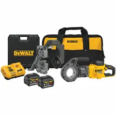 This DEWALT FLEXVOLT cordless pipe threader is designed for threading 1/2 in to 2 in pipe. It includes a Support Arm and operates on the FLEXVOLT battery system. The unit does not include a charger or die heads. Suitable for on-site threading in plumbing and construction applications.