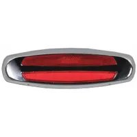 MAXXIMA Clearance Marker Light: Clearance Light, LED, Oval, Surface Mount, Red, Hole, IP67 (MPN M30332R)