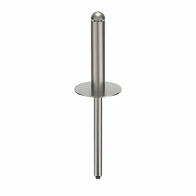POP AVDEL Large Flange Blind Rivet, 0.122" dia, 2 7/32" L, Plain, 100 PK - Large Flange Blind Rivets