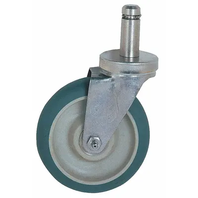 METRO Replacement Caster: 250 lb Cap, Unfinished, Gray - Replacement Casters for Shelf & Utility Carts