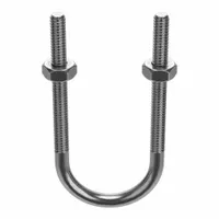 Standard U-Bolt: 3/8"-16 Thread Size, For Pipe Size 1 1/4 in, 3 23/32 in Inside Ht, Stainless Steel (MPN U17277.037.0125)
