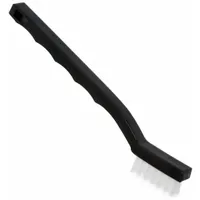 This utility brush features 1/2-inch nylon bristles and a polypropylene handle, suitable for general cleaning and scrubbing tasks in commercial kitchens, hospitality settings, and maintenance areas. The non-marking bristles are effective on countertops, sinks, and equipment