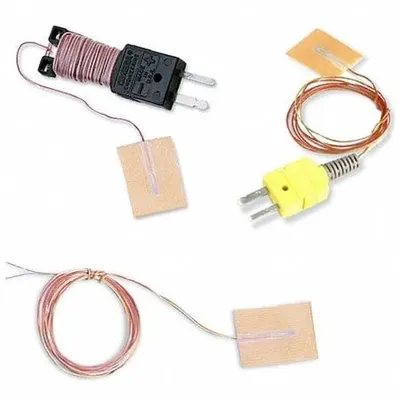 OMEGA SA1-K-72-SC Type K Stick-On Thermocouple, 80 in Cable, 30 AWG - Thermocouples for Surface Applications
