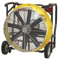 TEMPEST Circulating Fan: 24 in Blade Dia, 115/208 to 230V AC, Mobile, 1 hp, Direct Drive, Steel (MPN 913-1260)