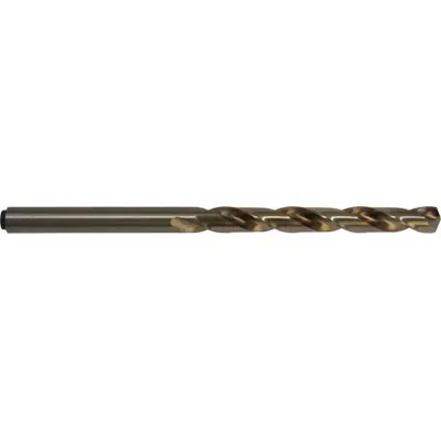 CLEVELAND Taper Length Drill Bit: 9/32", 118° Notched Point, Straw/Bronze Cobalt - Tang-Shank Cobalt Taper-Length Drill Bits