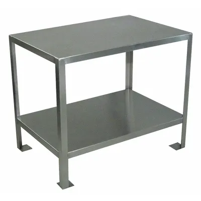 JAMCO Work Table: Fixed Ht, Stainless Steel, 24 in x 18 in - Stainless-Steel-Top Worktables