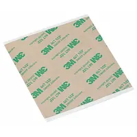 These adhesive transfer tape squares consist of a repositionable acrylic adhesive on a polycoated kraft paper liner. Each square measures 12 inches by 12 inches with a thickness of 2.3 mil. The 12-pack is suited for bonding, mounting, and splicing applications in industrial assembly, signage, and electronics