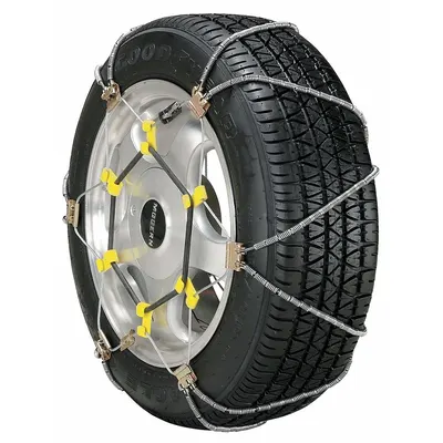PEERLESS Tire Chain: Tire Chain, Passenger Cars/SUVs, Alloy, Cable Diagonal Chain Link - Tire Chains