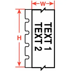 Continuous label roll made of polyimide with a yellow matte finish, measuring 2 inches wide by 50 feet long. Designed for use with the Brady BMP71 printer series and requires M71-R4300 ribbon. Suitable for industrial identification and cable wrapping applications where resistance to high temperatures and harsh environments is needed.