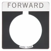 Legend Plate: 30 mm Panel Mounting Size, Square, 1 3/4 in Overall Ht x 1 3/4 in Overall Wd (MPN 10250TS15)