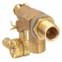 BOB Float Valve: For Water Media, Angle Valve Body, Float Valve Body, Bulkhead, Brass, 3/8 in MNPT (MPN R700L-3/8)