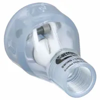VALTERRA Check Valve: Swing, Inline Valve Body, 1/2 in Pipe Size, FIP x FIP, PVC, For Water Media (MPN 200-C05F)