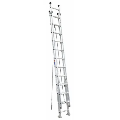 WERNER Extension Ladder: 24 ft Ladder Size, Aluminum, 300 lb Load Capacity, 45 lb Wt - Lightweight Aluminum Extension Ladders