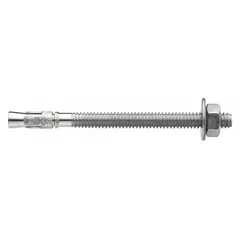 18-8 stainless steel wedge anchors for heavy-duty fastening into solid concrete. Each anchor has a 3/4 in diameter, 3/4"-10 thread size, and 6-1/8 in thread length. Supplied in a 10-pack with a plain finish. Suitable for securing structural steel, machinery bases, and racking systems.