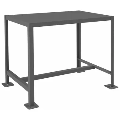 DURHAM MFG Work Table: Fixed Ht, Steel, 36 in x 24 in, 2,000 lb Overall Load Capacity - Steel-Top Worktables