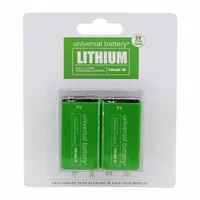This 2-pack of UPG 9V lithium batteries provides 9V DC power in a standard 9V form factor. The lithium chemistry offers long shelf life and stable voltage output. Suitable for devices requiring a 9V DC source such as smoke detectors, wireless microphones, multimeters, and medical equipment