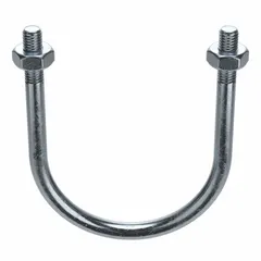 This U-bolt is designed to secure pipes, conduit, or tubing to structural supports in industrial piping systems. It fits pipe size 5 in, has a 1/2"-13 thread size, and an inside height of 7 1/4 in. Constructed from steel with a zinc-plated finish, it provides corrosion resistance for use in plumbing, HVAC, and material handling applications.