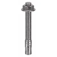 This 316 stainless steel wedge anchor is designed for heavy-duty fastening into concrete. With a 1/2-inch diameter and 1/2"-13 thread size, it provides secure holding for structural applications such as mounting equipment, railings, and machinery. The plain finish and corrosion-resistant material make it suitable for environments where durability is required. Supplied in a 200-pack