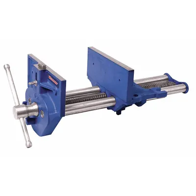 WESTWARD Woodworking Vise, Uncovered, Iron, 10-1/2 in Jaw Width, 12 in Opening - Woodworking Vises