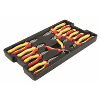 Plier Set: Insulated, 9 Pliers, Deluxe Cushion Grip, Manual, Box, 6 - 9 Pliers Range (MPN 32999)