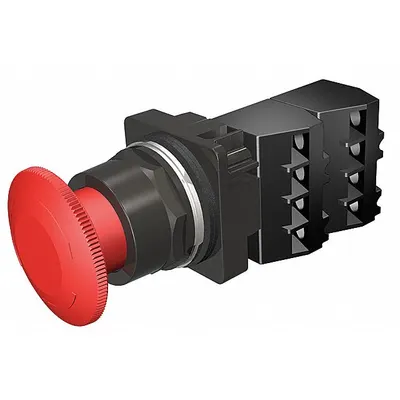 Siemens Mushroom Head Push Button: Non-Illuminated, Mushroom Head Profile, Non-Metallic - Mushroom-Head Push Buttons