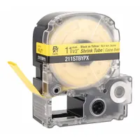 Sleeve Label: 1/2 in x 1/2 in, Polyolefin, Yellow (Matte), For 2 AWG to 8 AWG Wire Gauge (MPN 48GE92)