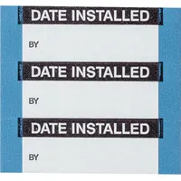 Inspection Label: 1 1/2 in Wd, 5/8 in Ht, Black/White, Rectangle, Matte, Vinyl Cloth, Indoor, 25 PK (MPN WO-17-PK)