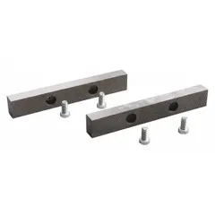 Screw-in vise jaw cap designed as a replacement component for vises. Used in industrial maintenance, fabrication, and repair applications to restore clamping functionality.