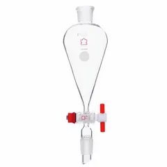 APPROVED VENDOR Separatory Funnel, Borosilicate Glass, 125 mL, 19 mm, Colorless
