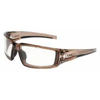 UVEX BY PIP Safety Glasses: Clear Lens, Full-Frame, HydroShield® Anti-Fog, Brown Frame (MPN S2960HS)
