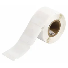 White vinyl wraparound label sized 1 in x 1 in for wire gauges 12 AWG to 10 AWG. Designed for use with I.D. PRO Plus printer series and R2000 ribbon. Suitable for permanent identification of wires and cables in industrial control panels and electrical installations.