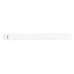Disposable Tyvek wristband for access control, event management, and patient identification. White unprinted surface allows custom labeling. Measures 10 inches overall length by 1 inch overall width. Pack of 500.