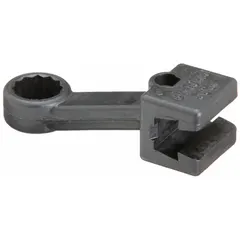 Interchangeable 12-point box end torque wrench head with 7/16 in size. Designed for use with compatible torque wrench handles in industrial assembly, maintenance, and repair applications requiring precise torque application.