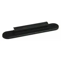 This wall-mount receiver secures the belt end of a retractable belt barrier when not in use. Constructed of black plastic, it has a 4-inch overall height. Commonly used in queue management systems for organizing pedestrian flow and maintaining orderly waiting lines