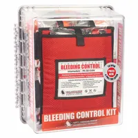 NORTH AMERICAN RESCUE Bleeding Control Kit: Plastic Cabinet, 8 People Served, 99 Components (MPN 80-0472)