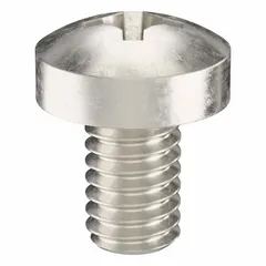 Pan head machine screws with M2.5x0.45 thread, 4 mm length, made from 18-8 stainless steel with plain finish. Phillips drive with #1 drive size. Suitable for general fastening applications in machinery, electronics, and assembly work. Supplied in a 100-piece pack.