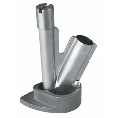 This welding iron tip is a nozzle-type accessory for welders, designed for adhesive applications requiring precise heat delivery. It measures 1 inch in height and 1 1/2 inches in width, suitable for detailed bonding tasks.
