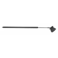 Stainless steel brush pole with a polyurethane fixed grip handle for operator control. Features a 3/8 in NPTF inlet connection and a maximum flow rate of 12 gpm. Used for cleaning and surface preparation tasks in industrial and commercial settings when connected to a pressure washer or fluid system.